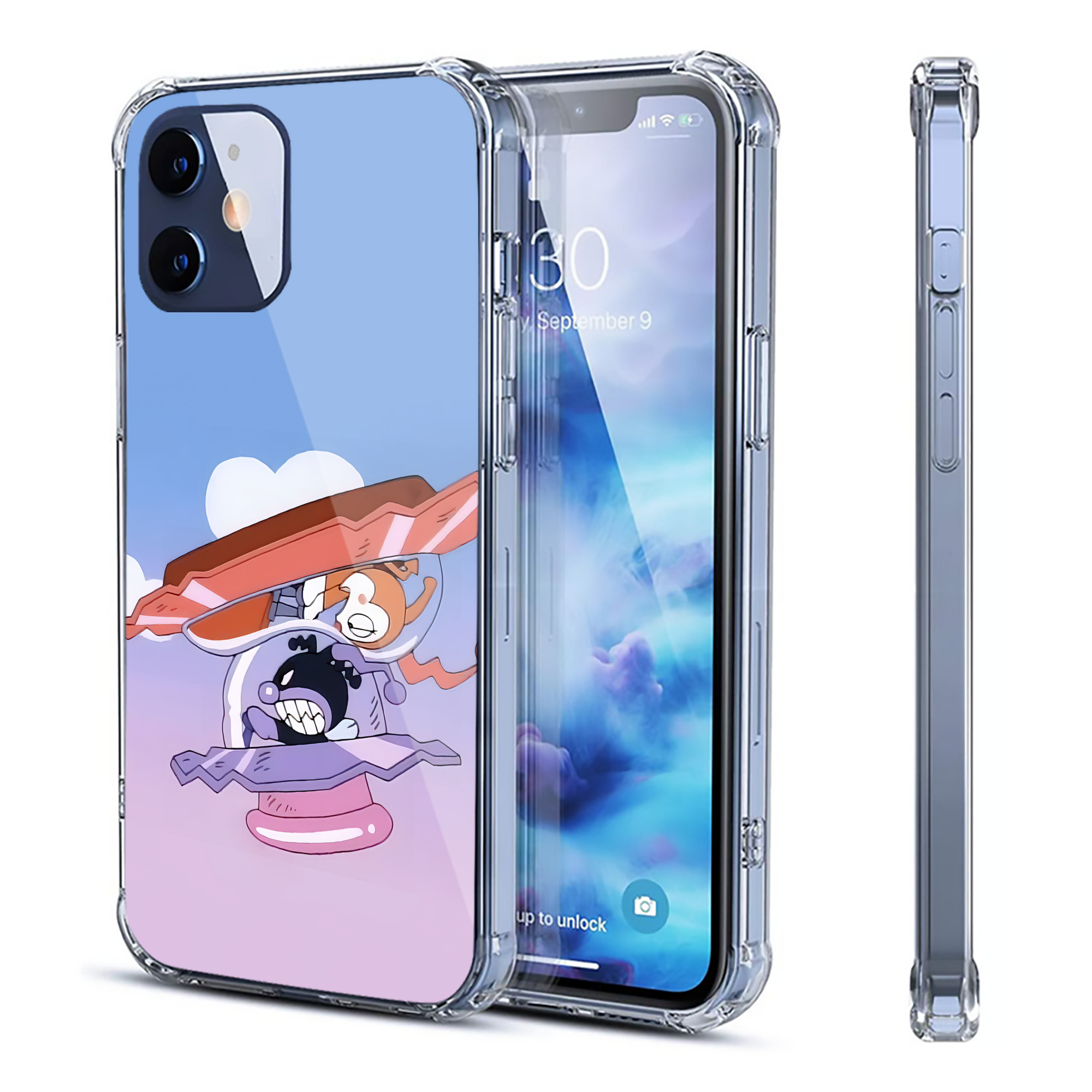 （画像用） アンパンマン Anpanman 【iPhone 12シリーズ対応】透明スマホケース（クリアソフトケース）